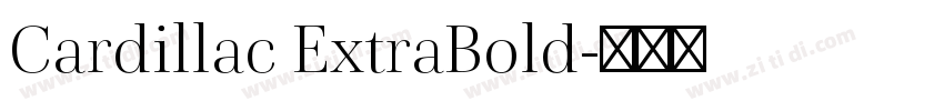 Cardillac ExtraBold字体转换